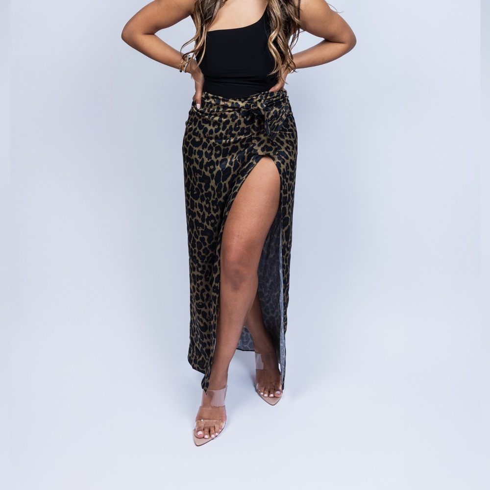 Leopard Print Maxi Skirt